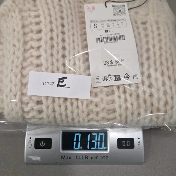 Zara Womens Cream Sweater Vest Size S Chunky Cable Knit Sleeveless Academia NWT - Picture 13 of 13